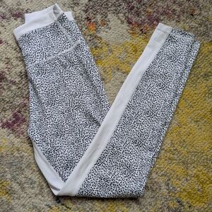 NEW ALLFENIX x Anthropologie Micro Cheetah (white) 7/8 leggings XS